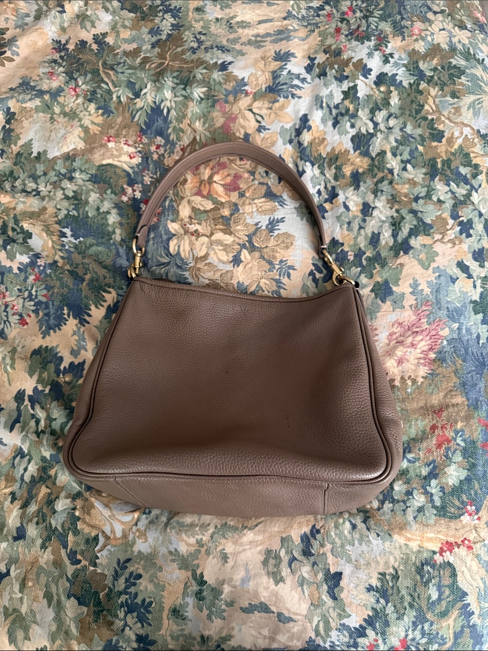 Coach Taupe Leather Shoulder Bag - Women's Handbag